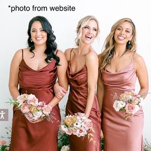 Revelry Skye Satin Dress (size 2 in blush)